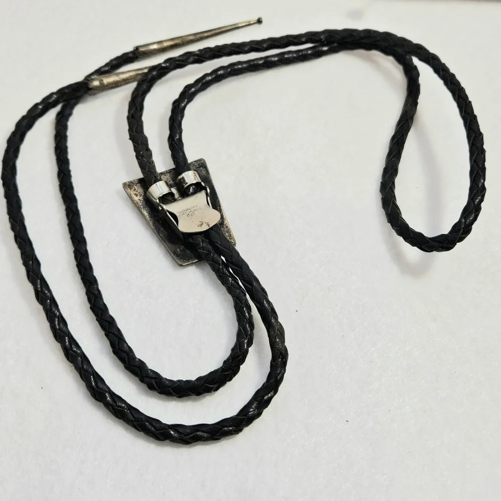 Vintage Native American Silver Roadrunner Bolo Tie